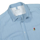 Edmmond Studios Denim Special Duck Shirt Plain Bleach Shirts Close-up | Overkill