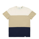 Edmmond Studios Big Stripes T-Shirt Horizontal Stripes Tan T-Shirts 122-30-25064 | Overkill