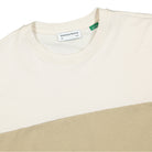 Edmmond Studios Big Stripes T-Shirt Horizontal Stripes Tan T-Shirts Close-up | Overkill