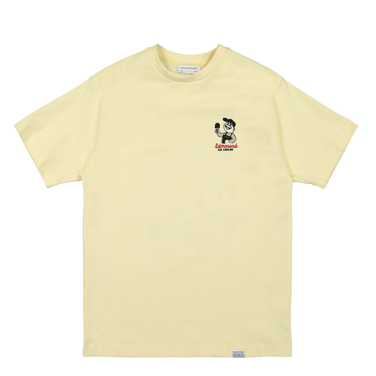 Edmmond Studios Larry T-Shirt Plain Light Yellow T-Shirts 122-30-34100 | Overkill
