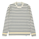 Edmmond Studios Fisherman Sweater Horizontal Stripes Beige Sweatshirts 122-60-06054 | Overkill