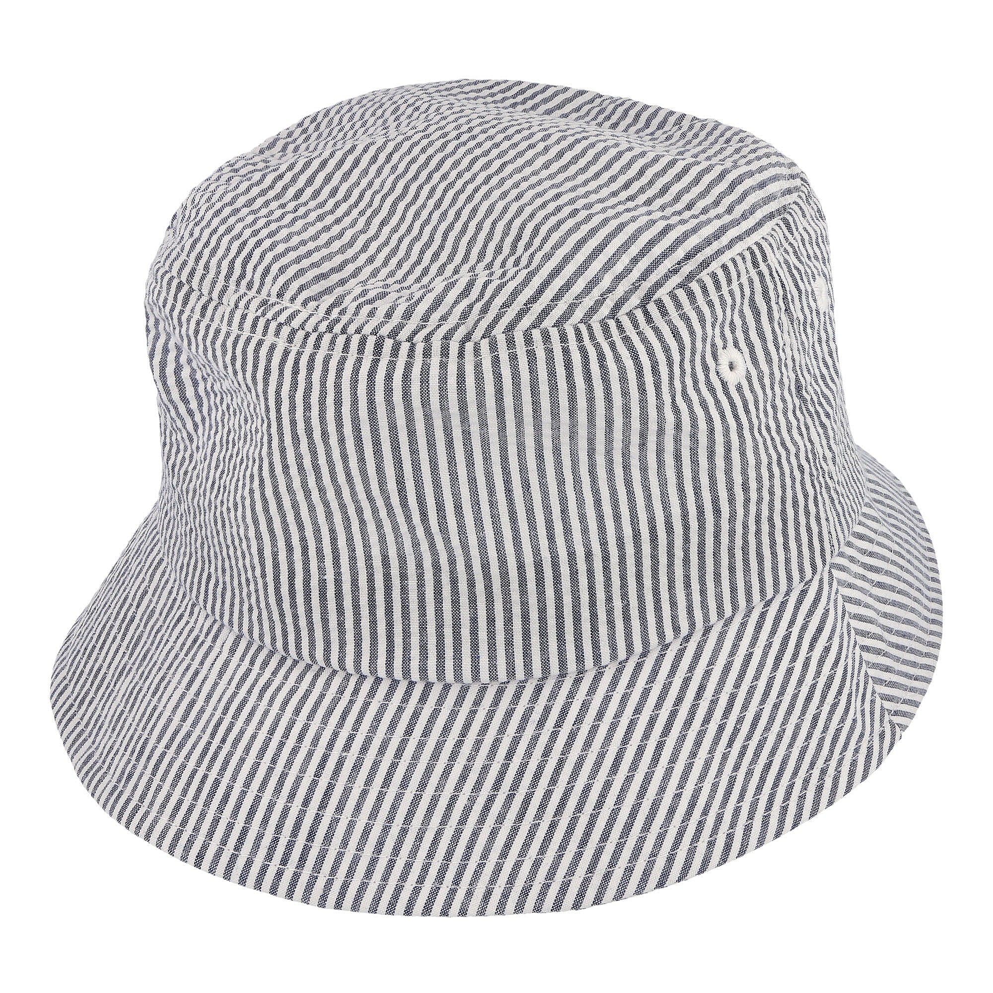 Edmmond Studios Seersucker Bucket Hat Vertical Stripes Ligt Blue Bucket Hats Detail view 1 | Overkill