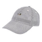 Edmmond Studios Duck Seersucker Cap Vertical Stripes Blue Caps 122-92-10593 | Overkill