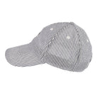 Edmmond Studios Duck Seersucker Cap Vertical Stripes Blue Caps  Material | Overkill