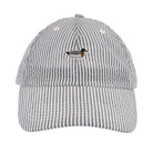 Edmmond Studios Duck Seersucker Cap Vertical Stripes Blue Caps Detailfoto | Overkill