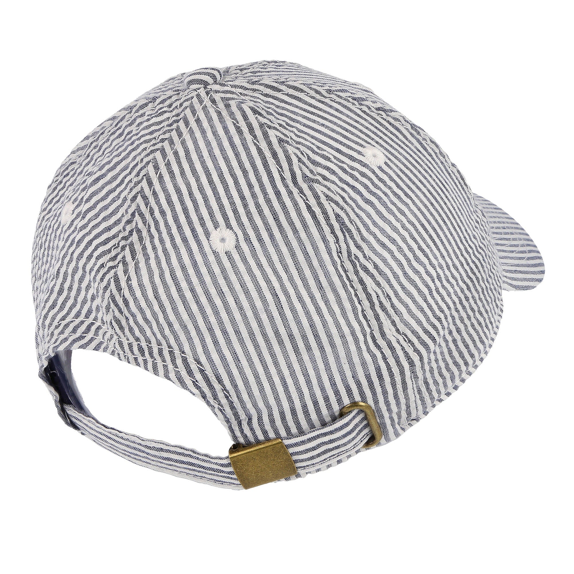 Edmmond Studios Duck Seersucker Cap Vertical Stripes Blue Caps Detail view 1 | Overkill