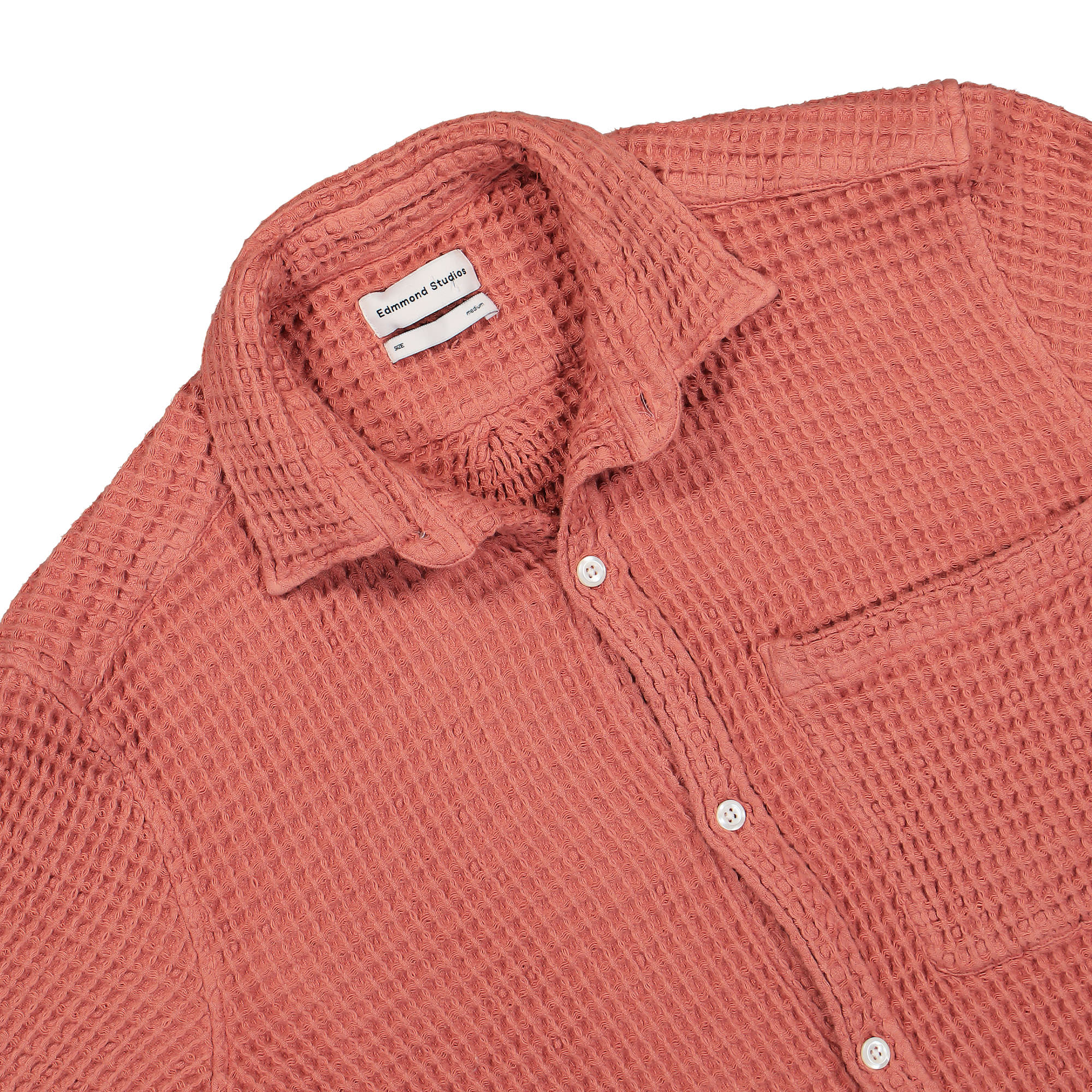 Edmmond Studios Waffle Shirt Orange Shirts Close-up | Overkill