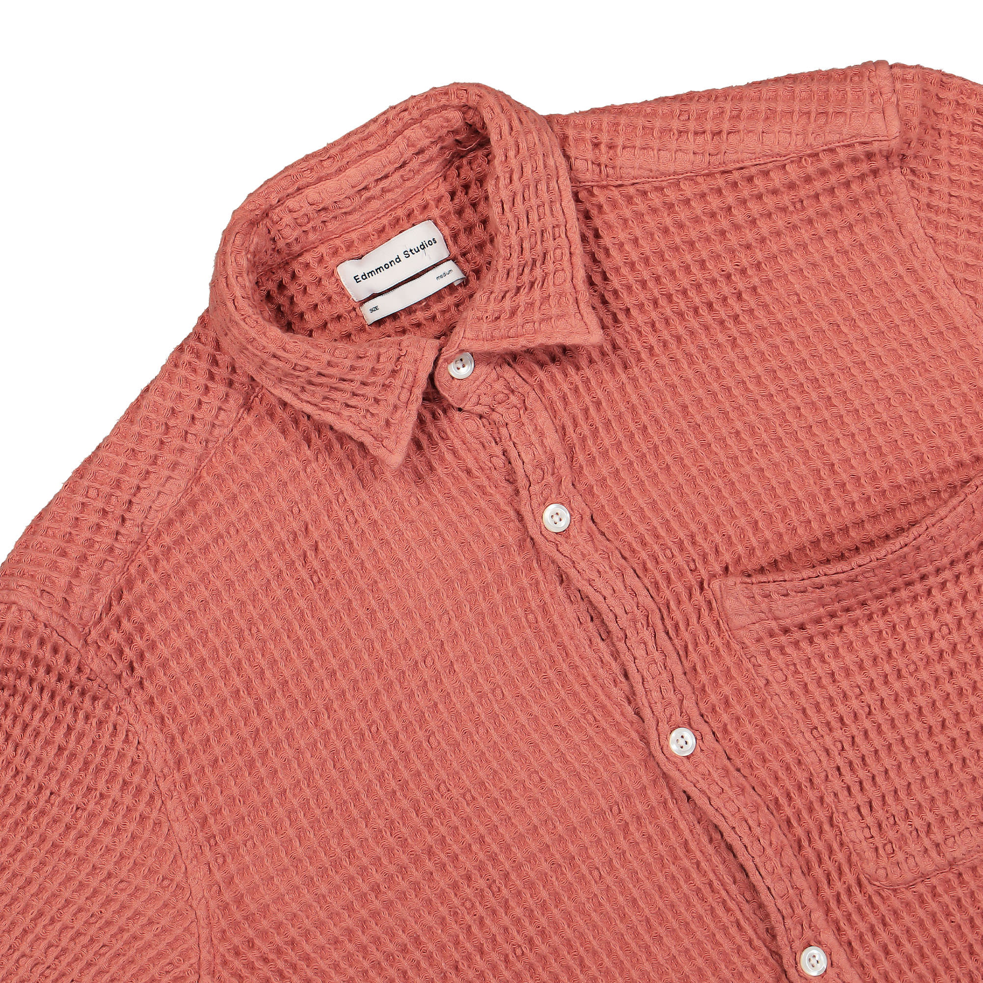 Edmmond Studios Waffle Shirt Orange Shirts Detailfoto | Overkill