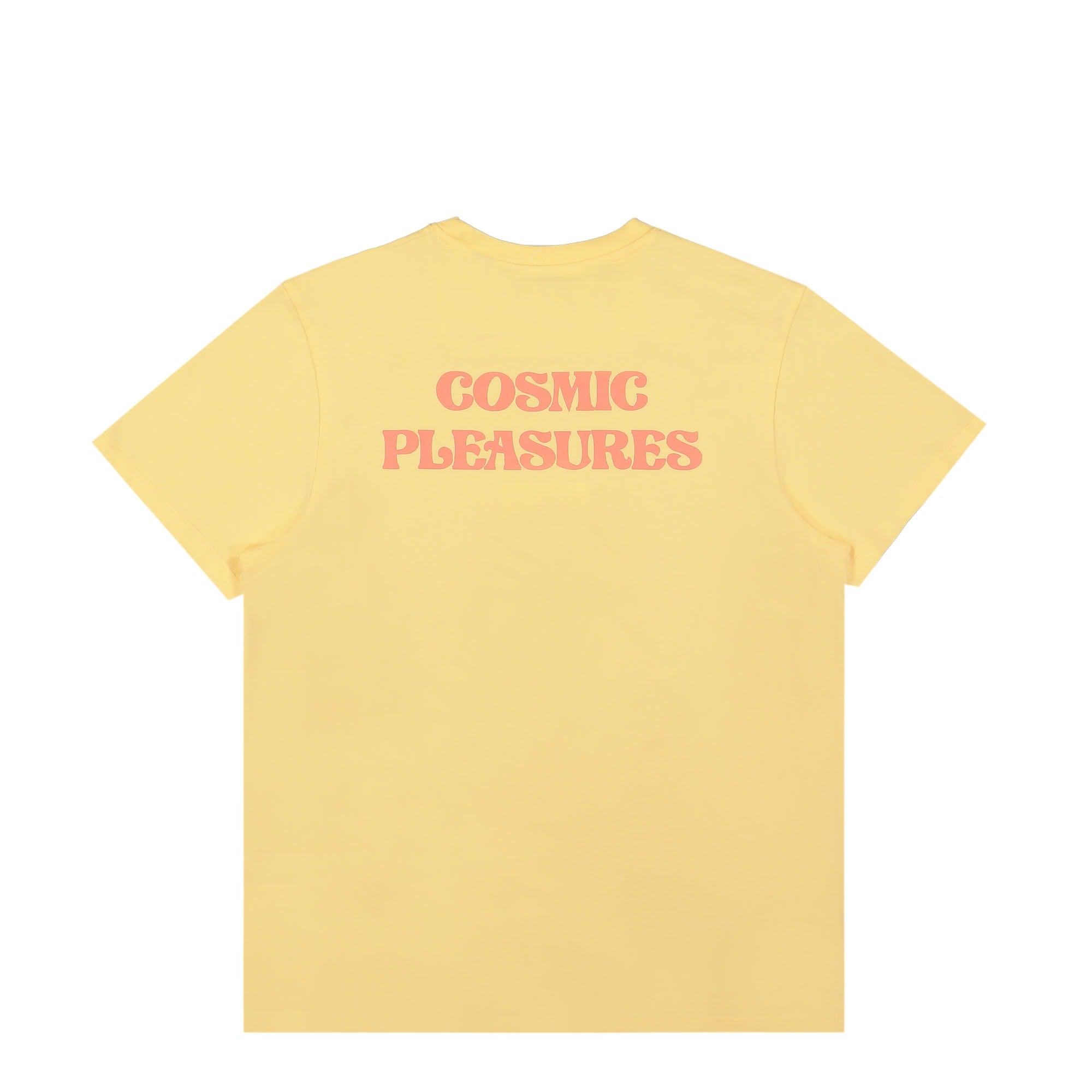 Edmmond Studios Cosmic Pleasures T-Shirt Light Yellow T-Shirts Close-up | Overkill