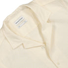 Edmmond Studios Artisan Short Sleeve Shirt Plain Off White Shirts Close-up | Overkill