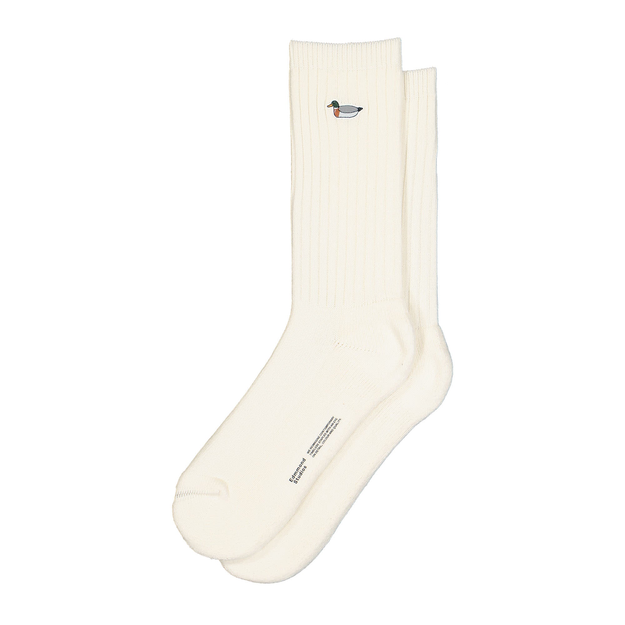 Edmmond Studios Duck Socks Plain Off White Socks 124-94-01010 | Overkill