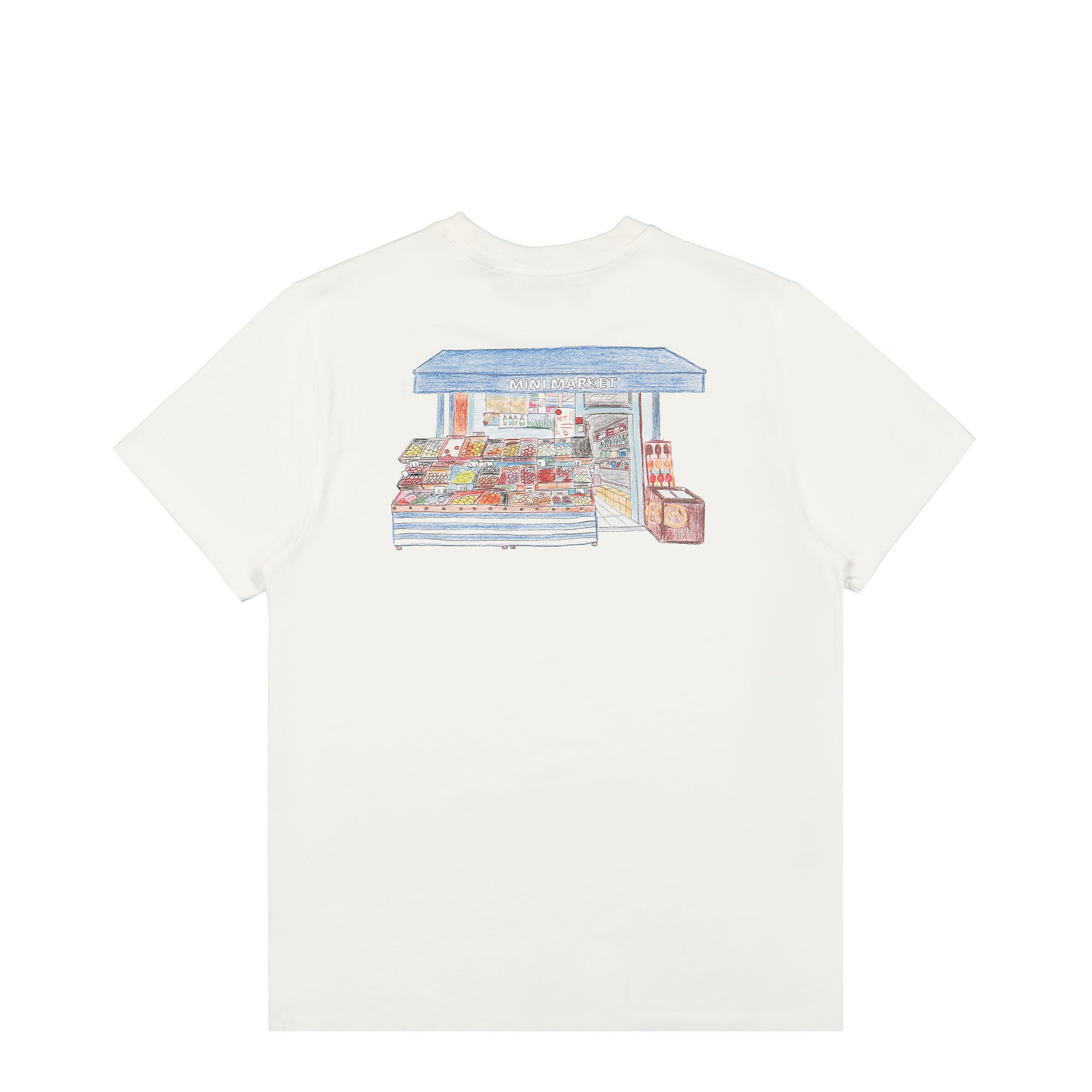 Edmmond Studios Mini Market T-Shirt Plain White T-Shirts Close-up | Overkill