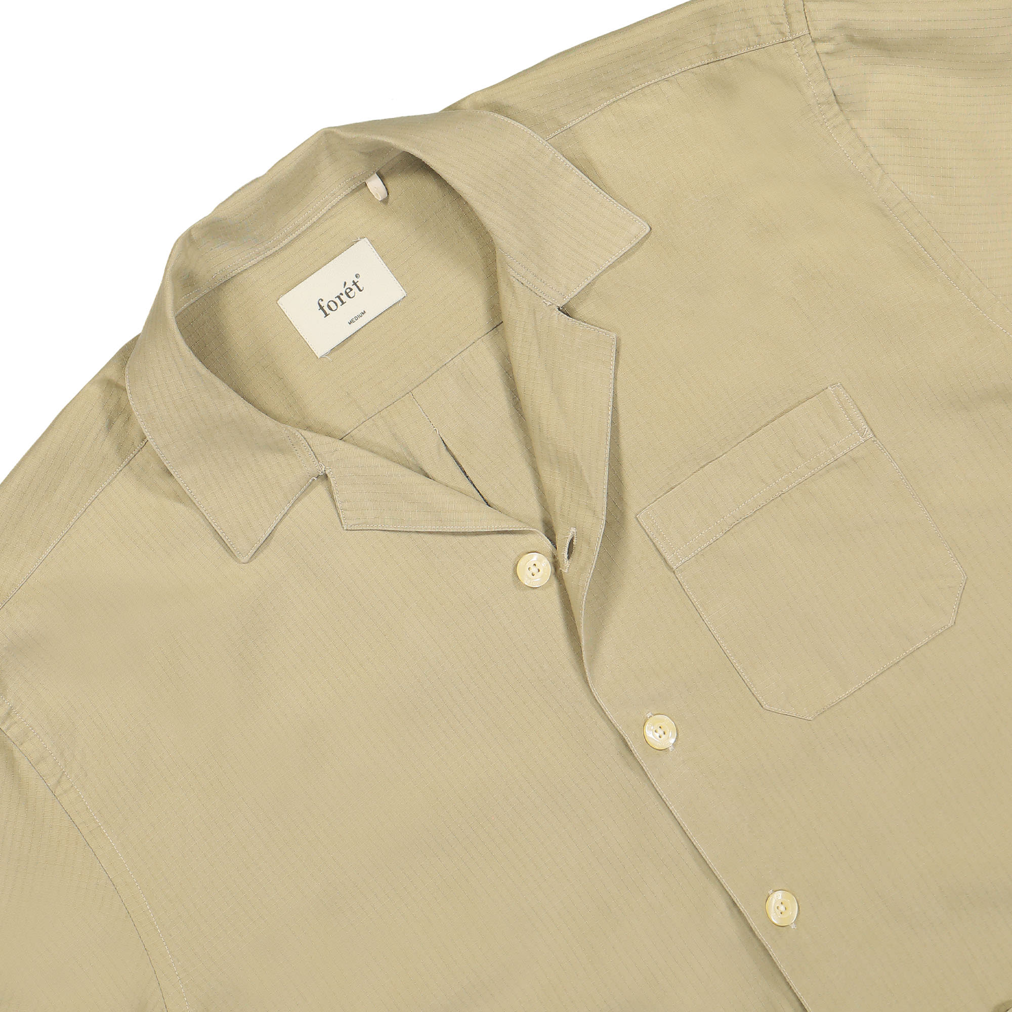 Forét Bocchia Shirt Khaki Shirts Close-up | Overkill