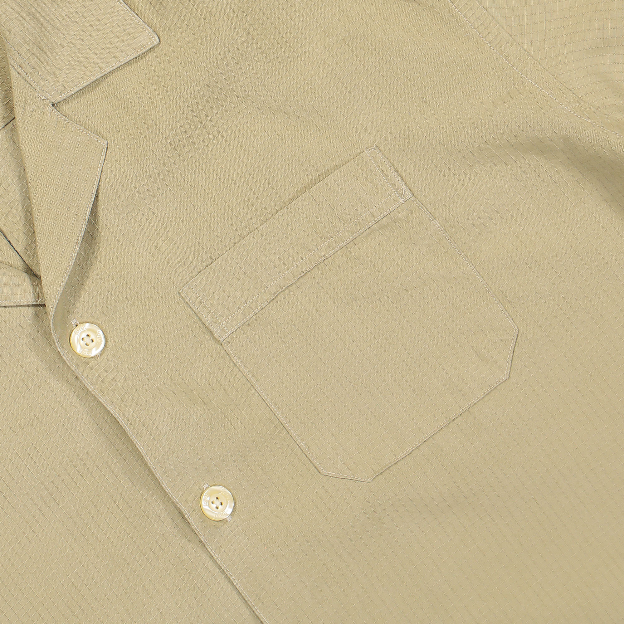Forét Bocchia Shirt Khaki Shirts Detailfoto | Overkill