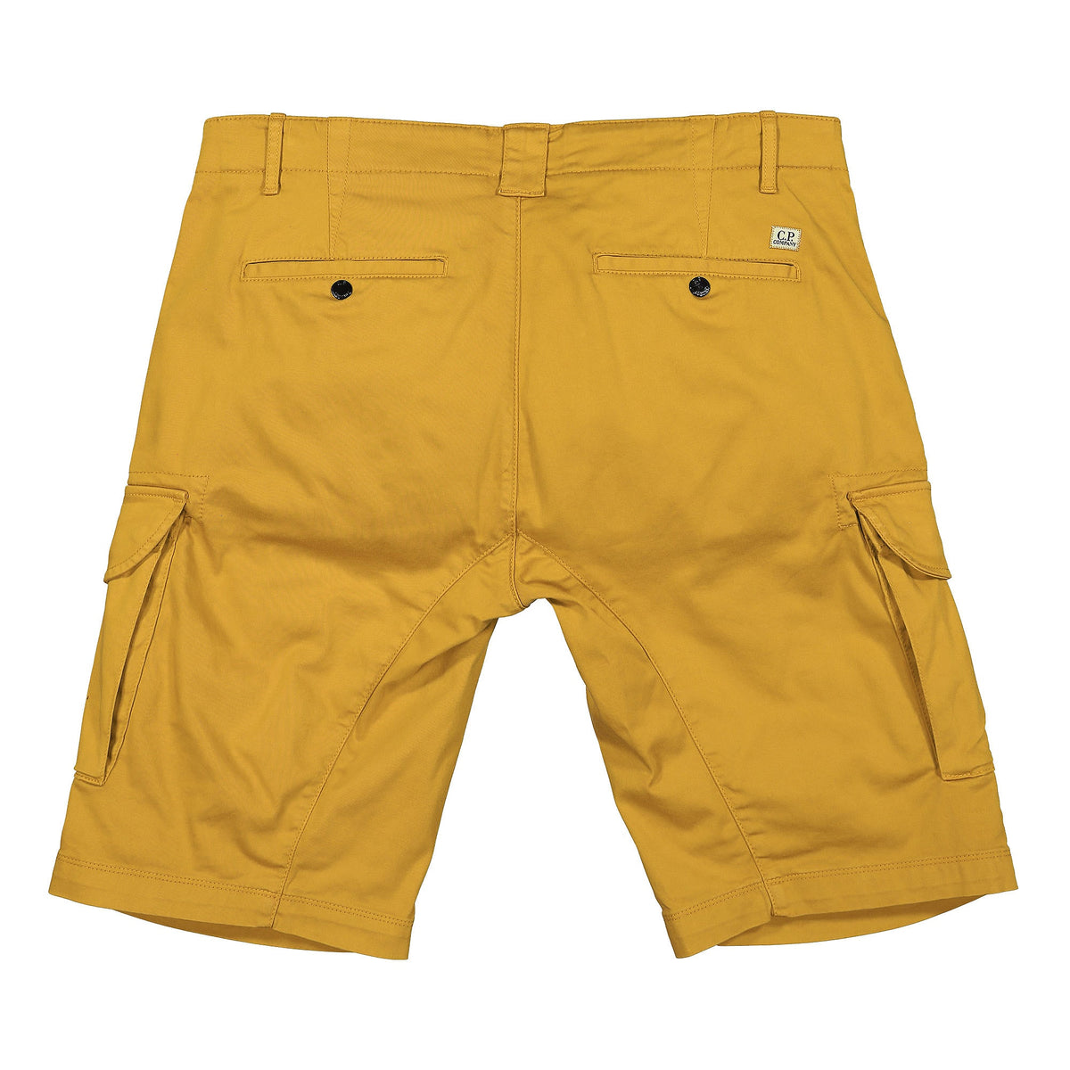 C.P. Company Stretch Sateen Cargo Shorts Nugget Gold Shorts Material | Overkill
