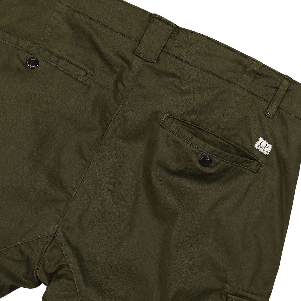 C.P. Company Stretch Sateen Cargo Shorts Ivy Green Shorts Detailfoto | Overkill