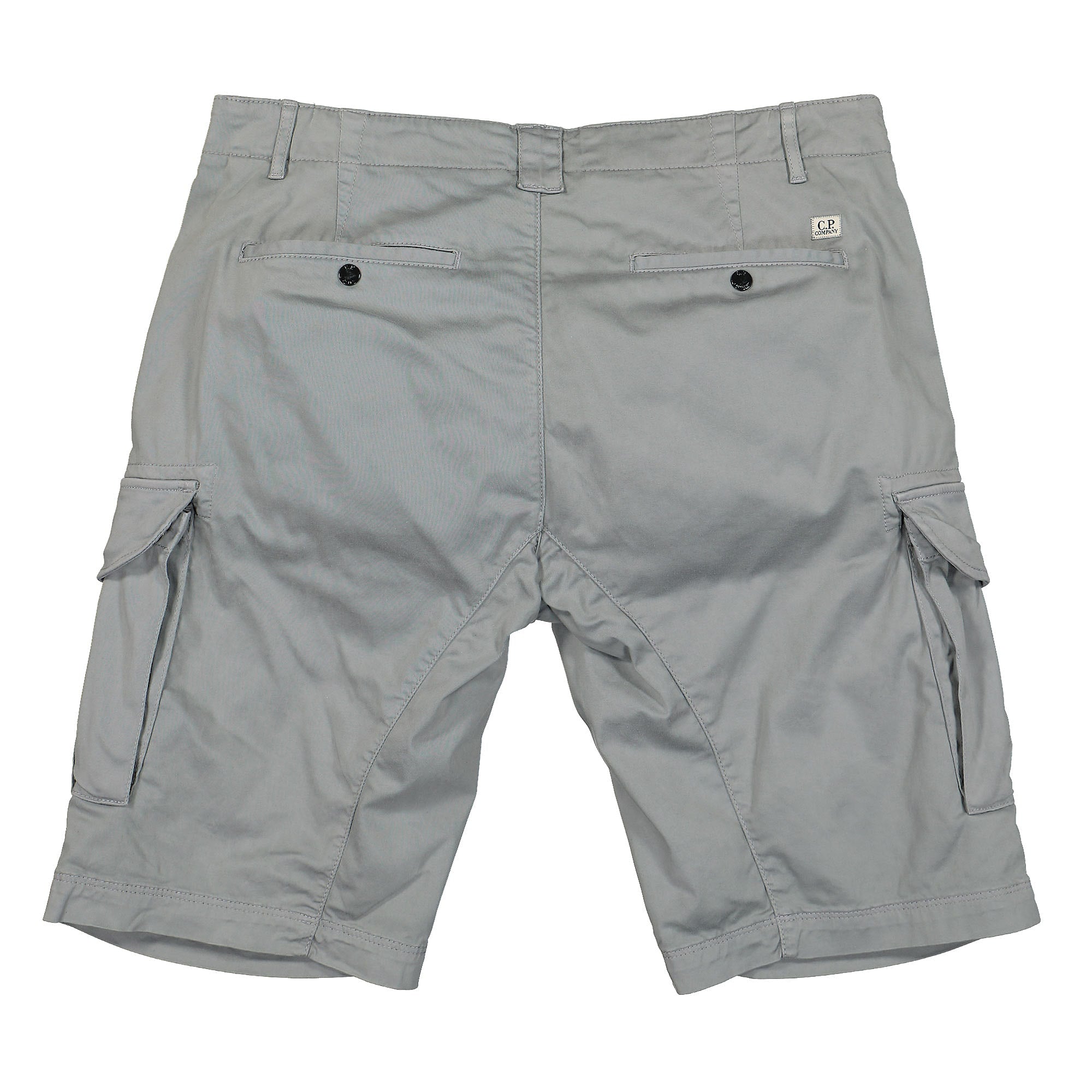 C.P. Company Stretch Sateen Cargo Shorts Griffin Grey Shorts Material | Overkill