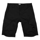 C.P. Company Stretch Sateen Cargo Shorts Black Shorts 12CMBE062A-005694G 999 | Overkill