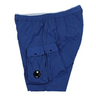 C.P. Company Chrome Beachwear Boxer Blue Quartz Swimwear Close-up | Overkill