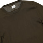 C.P. Company Sea Island Crew Neck Knit Ivy Green Sweatshirts Close-up | Overkill