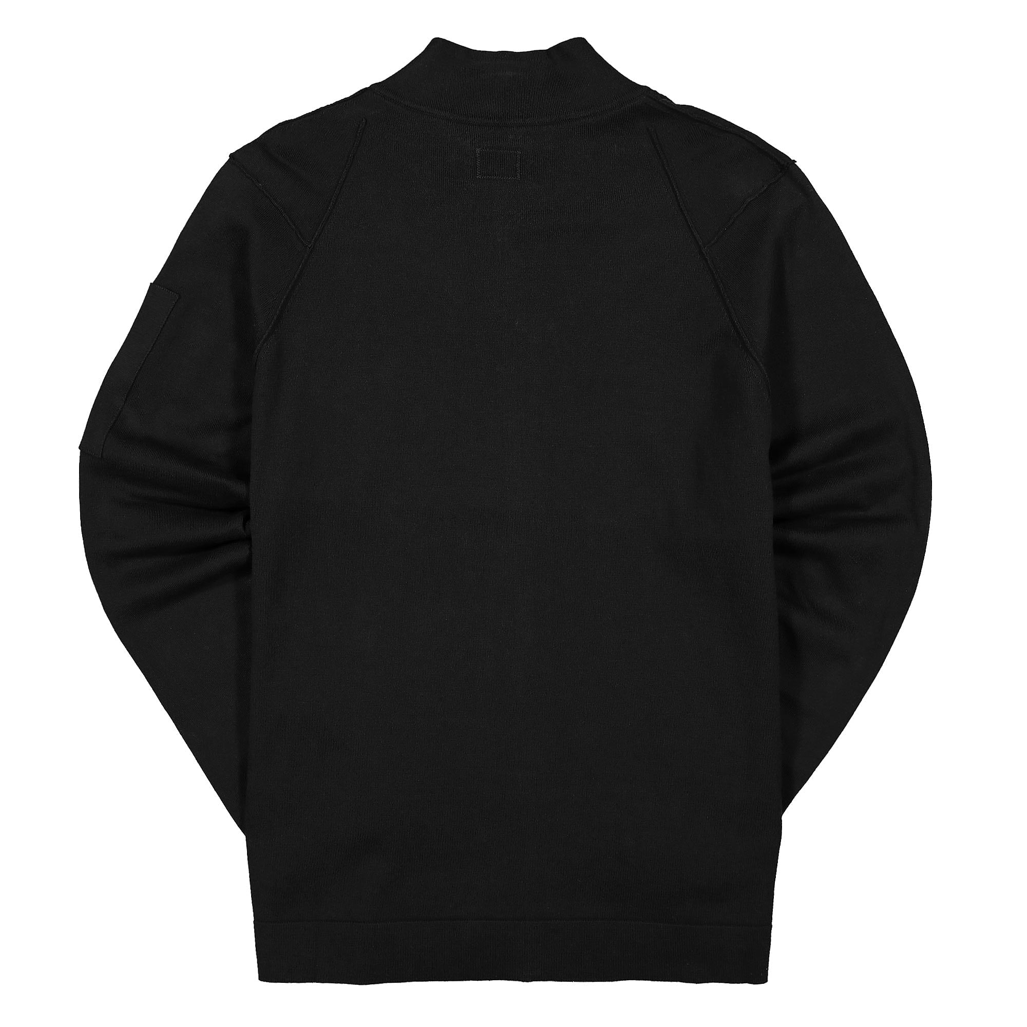 C.P. Company Sea Island Zipped Knit Black Sweatshirts Material | Overkill