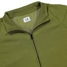 C.P. Company Sea Island Zipped Knit Green Moss Cardigans Close-up | Overkill