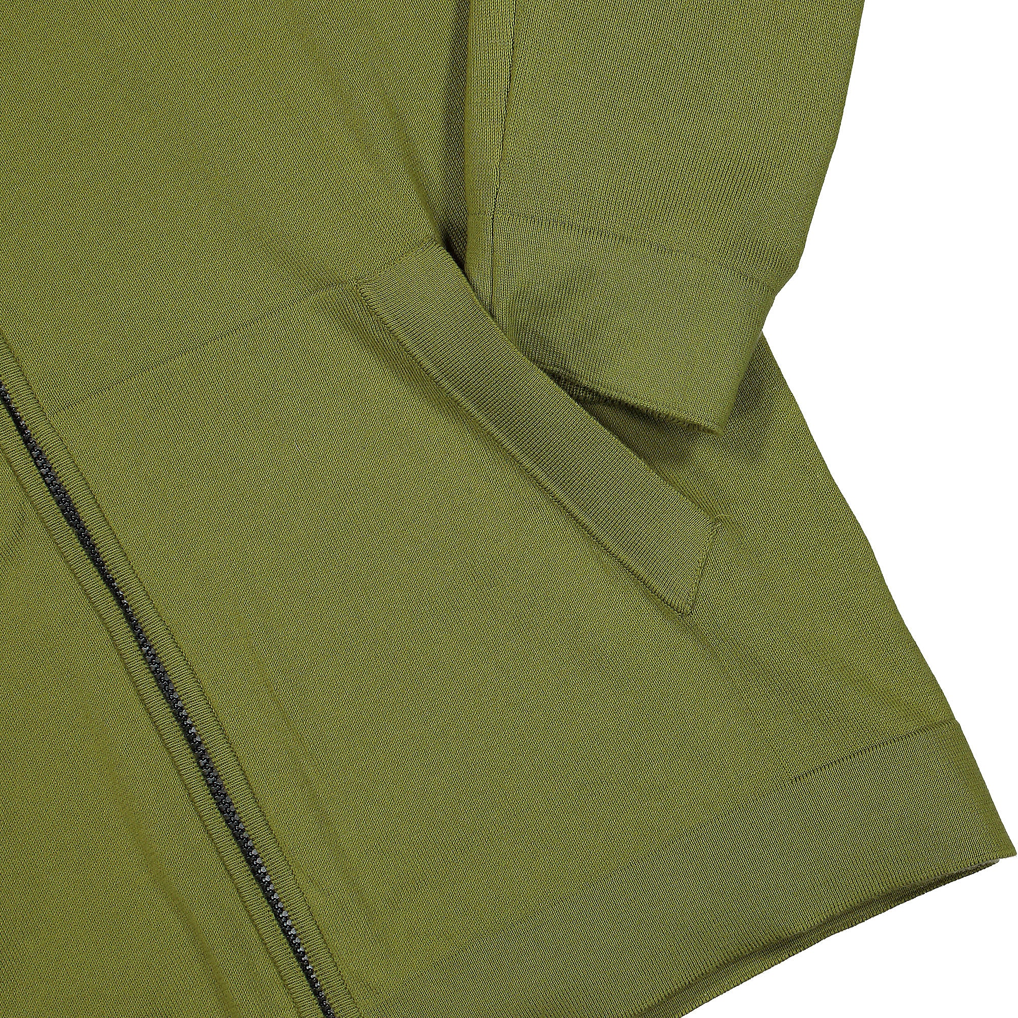 C.P. Company Sea Island Zipped Knit Green Moss Cardigans Detailfoto | Overkill
