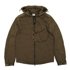 C.P. Company Chrome-R Detachable Goggle Hood Overshirt Ivy Green Windbreaker 12CMOS103A-005904G 683 | Overkill