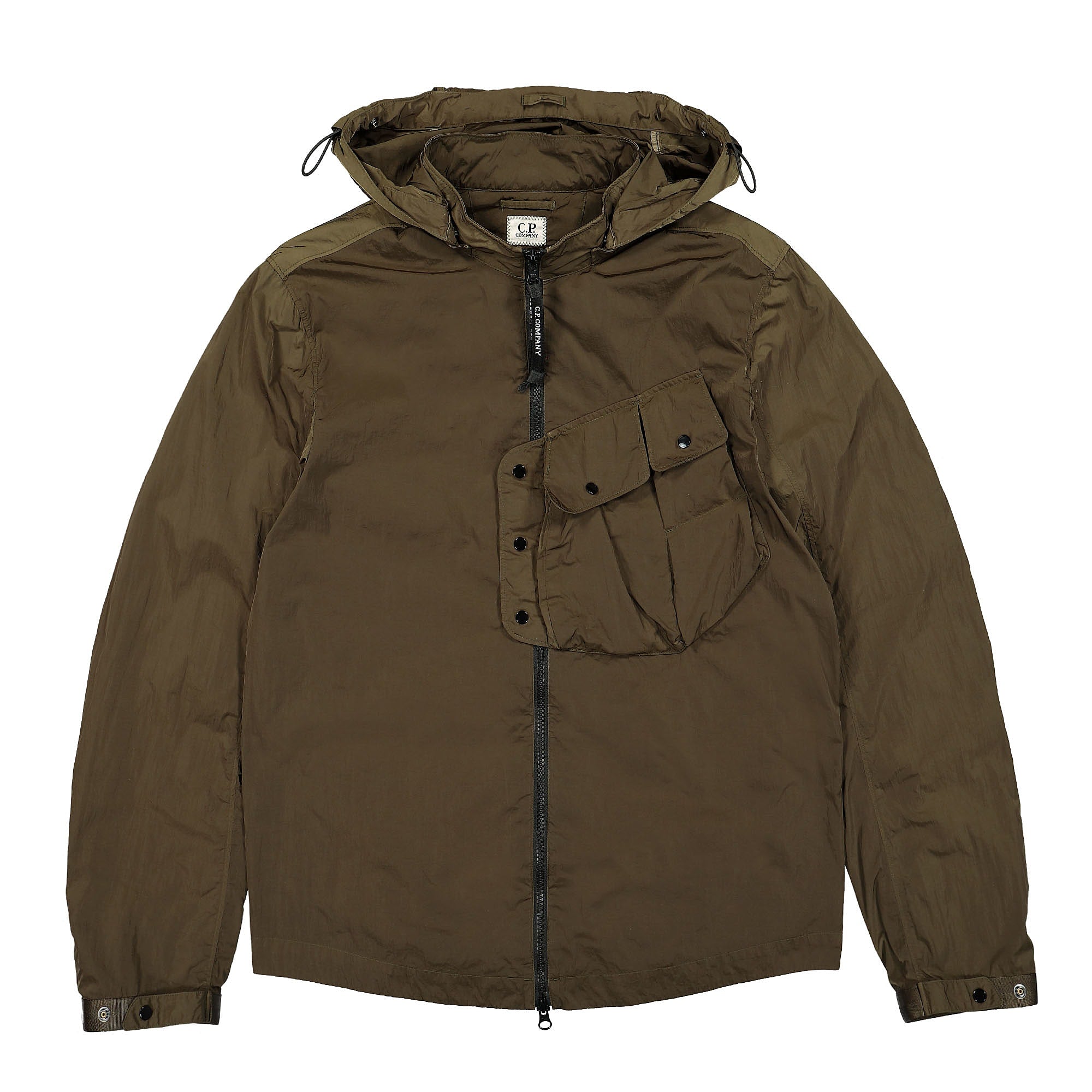 C.P. Company Chrome-R Detachable Goggle Hood Overshirt Ivy Green Windbreaker 12CMOS103A-005904G 683 | Overkill