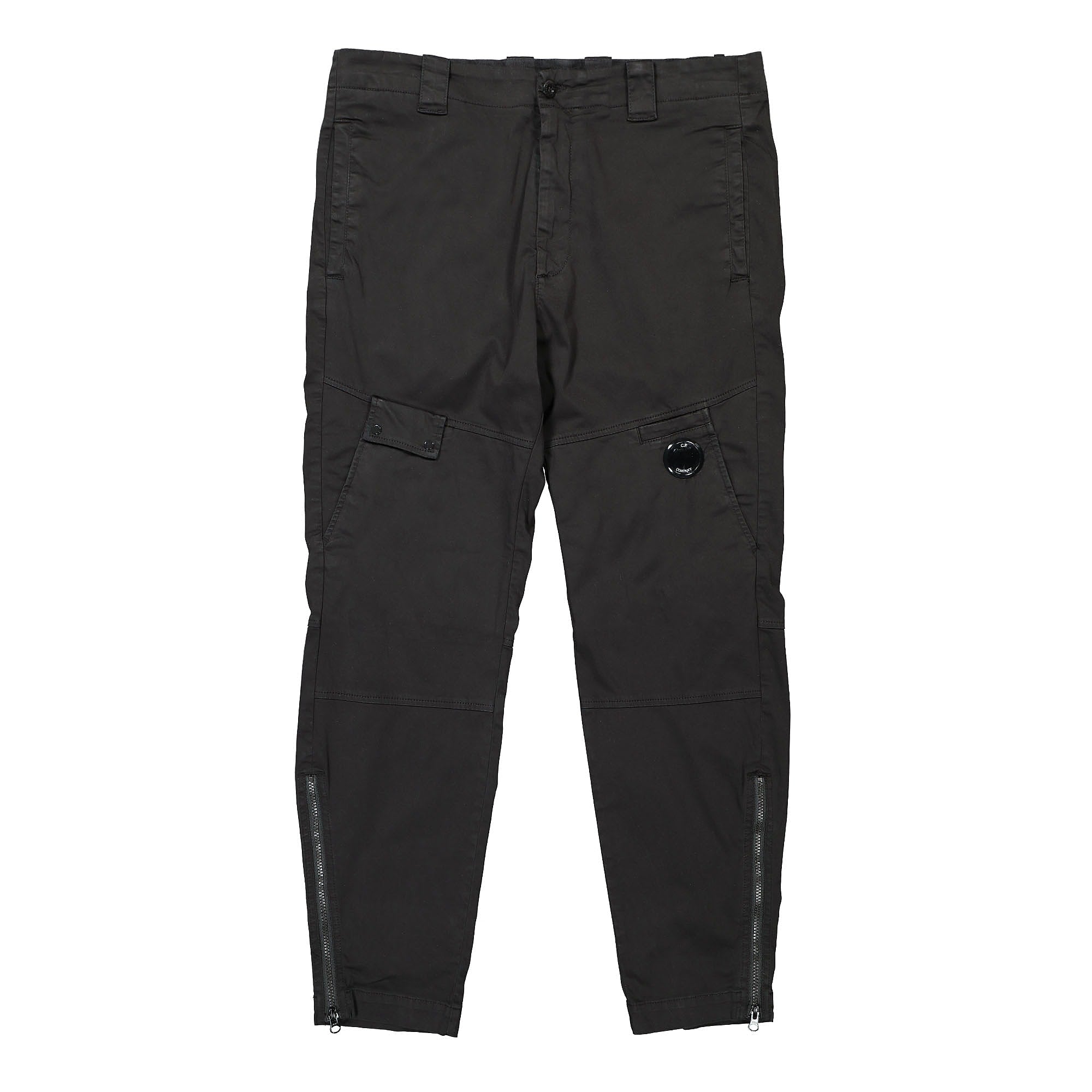 C.P. Company Stretch Sateen Utility Pants Black Casual Pants 12CMPA061A-005694G 999 | Overkill