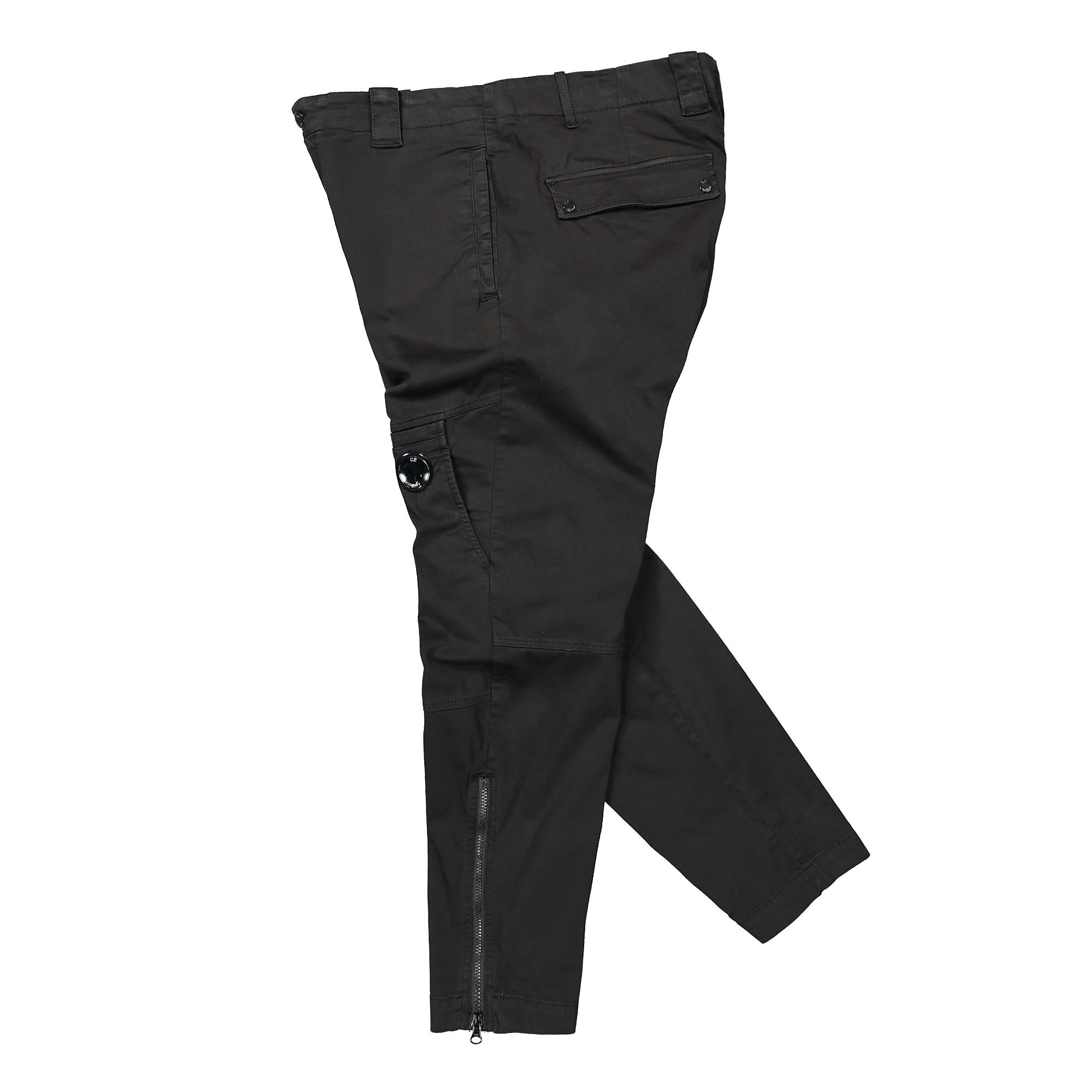 C.P. Company Stretch Sateen Utility Pants Black Casual Pants Close-up | Overkill