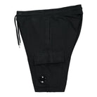 C.P. Company Light Fleece Cargo Shorts Black Shorts Close-up | Overkill