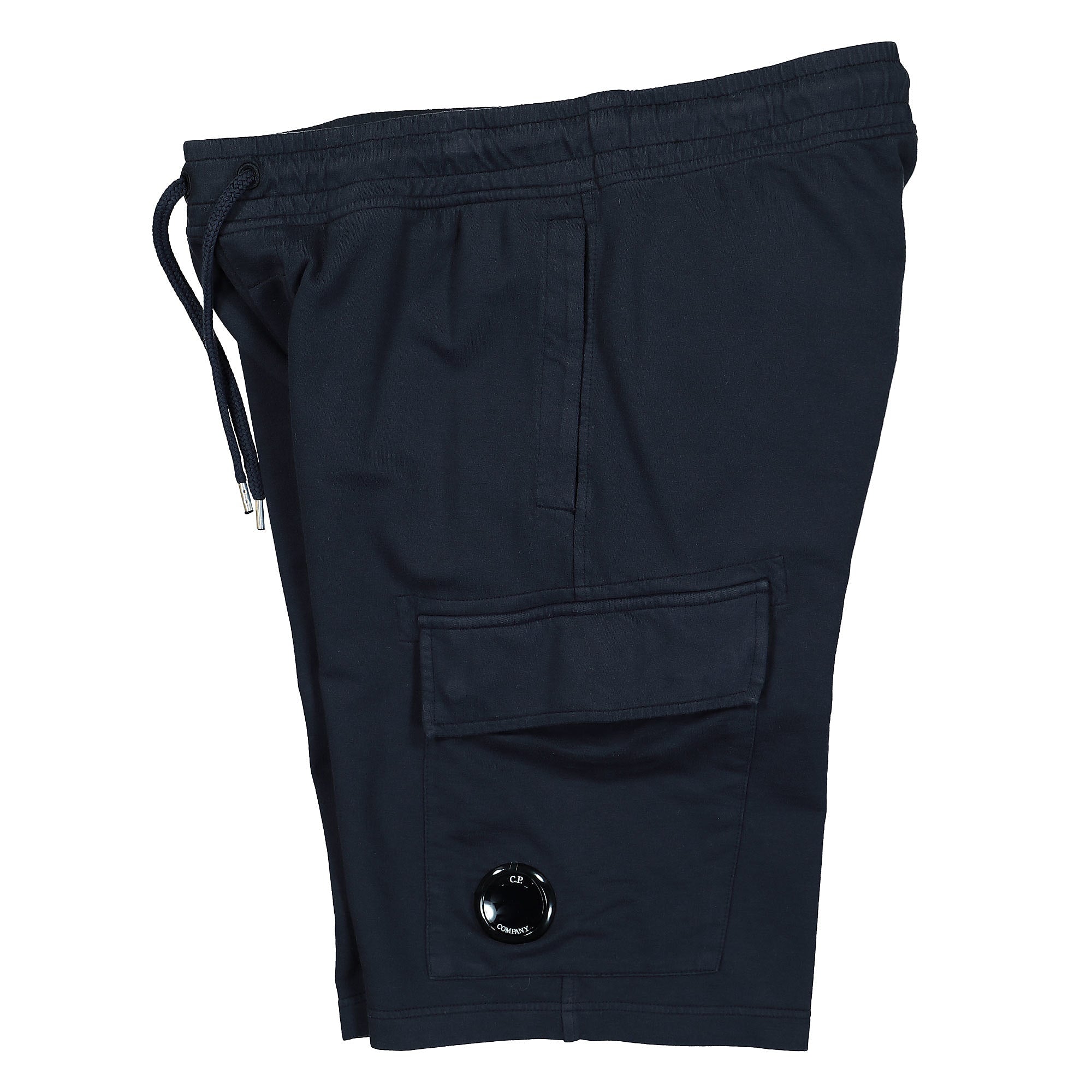 C.P. Company Light Fleece Cargo Shorts Total Eclipse Shorts Close-up | Overkill