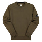 C.P. Company Diagonal Raised Fleece Crew Neck Sweatshirt Ivy Green Sweatshirts 12CMSS022A-005086W 683 | Overkill