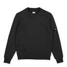 C.P. Company Diagonal Raised Fleece Crew Neck Sweatshirt Black Sweatshirts 12CMSS022A-005086W 999 | Overkill
