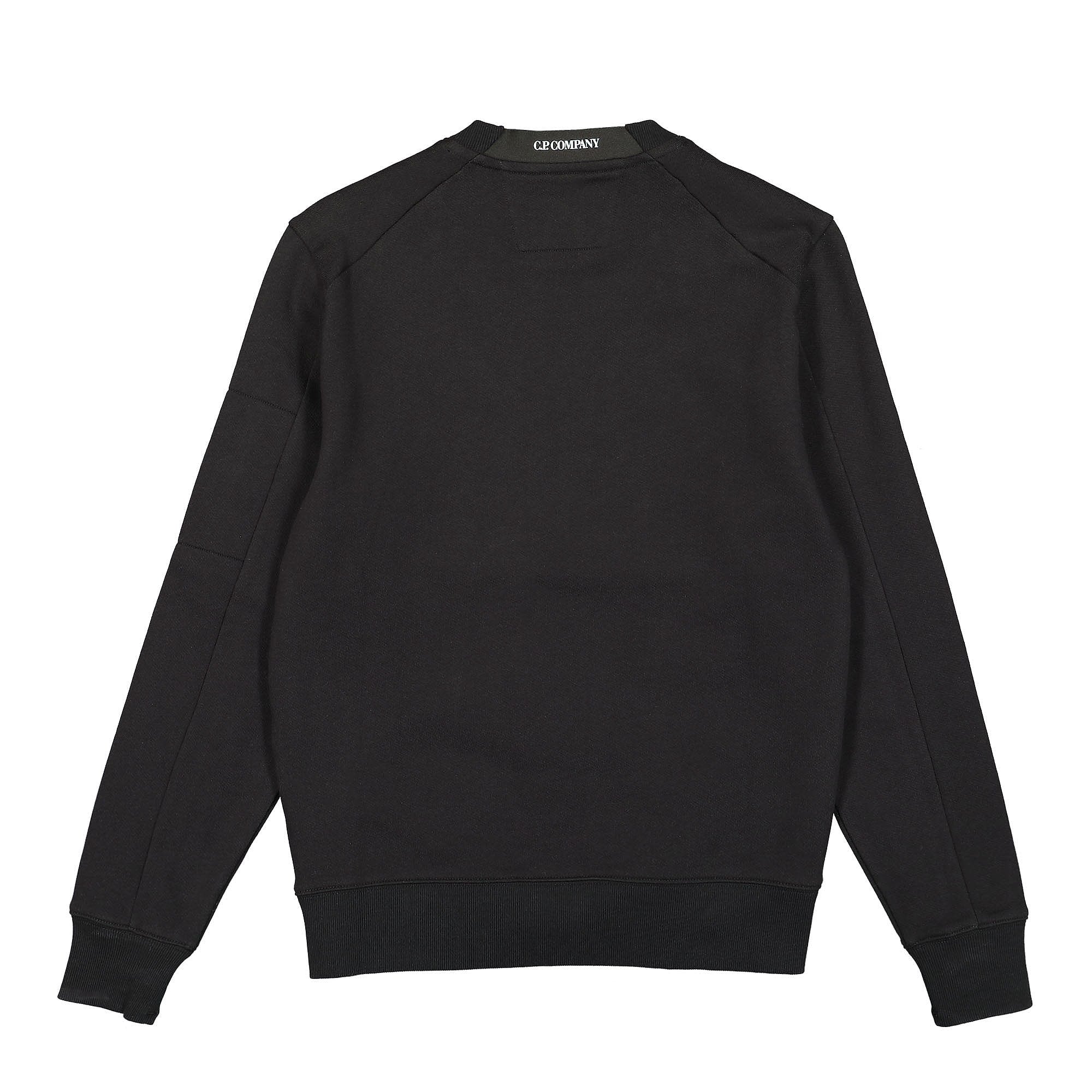 C.P. Company Diagonal Raised Fleece Crew Neck Sweatshirt Black Sweatshirts Material | Overkill