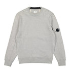 C.P. Company Diagonal Raised Fleece Crew Neck Sweatshirt Grey Melange Sweatshirts 12CMSS022A-005086W M93 | Overkill