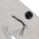 C.P. Company Diagonal Raised Fleece Crew Neck Sweatshirt Grey Melange Sweatshirts Detailfoto | Overkill