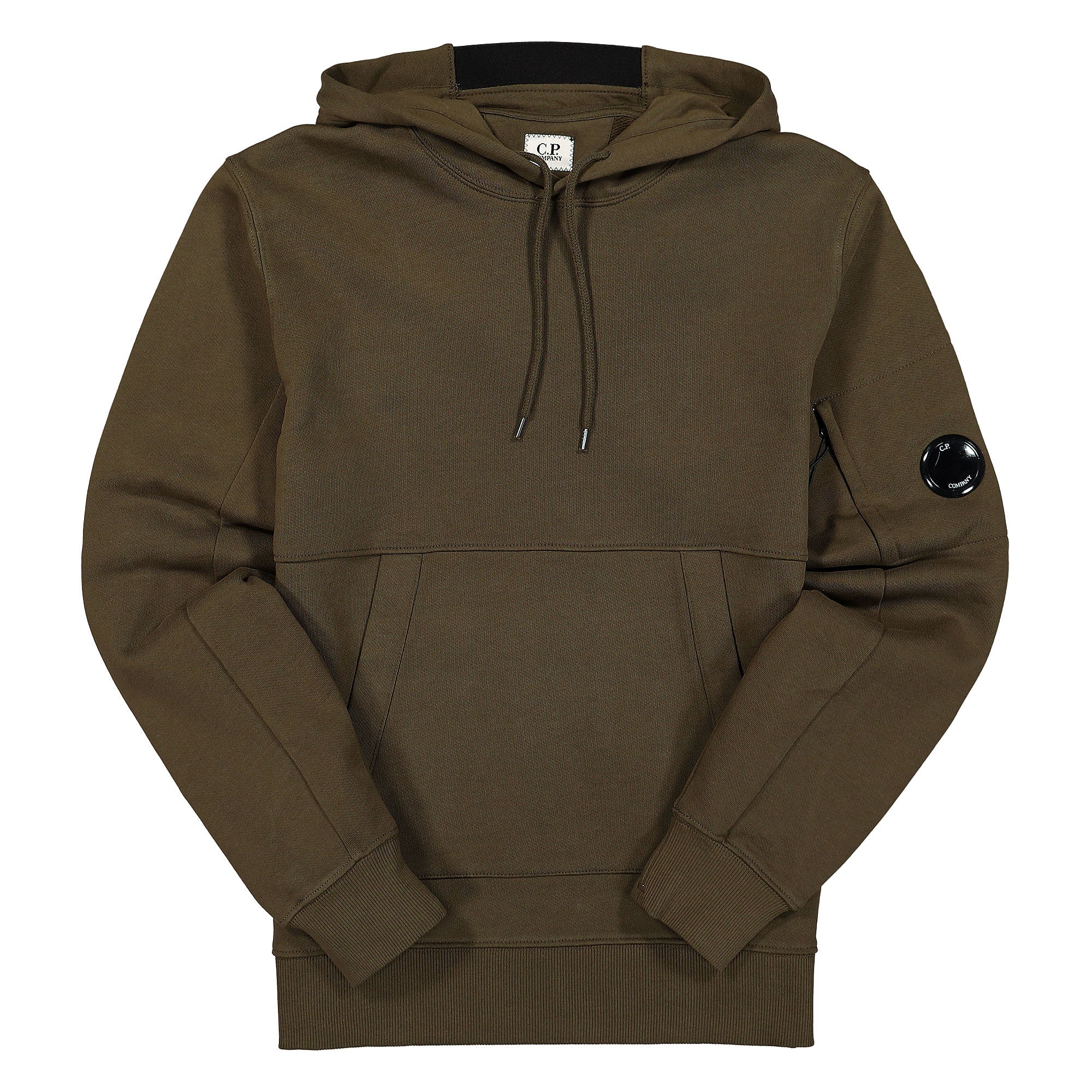 C.P. Company Diagonal Raised Fleece Pullover Hoodie Ivy Green Hoodies 12CMSS023A-005086W 683 | Overkill