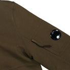 C.P. Company Diagonal Raised Fleece Pullover Hoodie Ivy Green Hoodies Detailfoto | Overkill