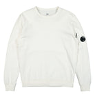 C.P. Company Light Fleece Crew Neck Sweatshirt Gauze White Sweatshirts 12CMSS032A-002246G 103 | Overkill
