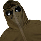 C.P. Company Diagonal Raised Fleece Split Goggle Hoodie Ivy Green Hoodies Detailfoto | Overkill