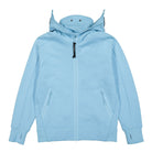 C.P. Company Diagonal Raised Fleece Split Goggle Hoodie Sky Blue Hoodies 12CMSS083A-005086W 832 | Overkill