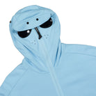C.P. Company Diagonal Raised Fleece Split Goggle Hoodie Sky Blue Hoodies Detail view 1 | Overkill