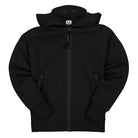 C.P. Company Diagonal Raised Fleece Split Goggle Hoodie Black Hoodies 12CMSS083A-005086W 999 | Overkill