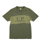 C.P. Company 24/1 Jersey Tie-Dye Logo T-Shirt Burnt Olive T-Shirts 12CMTS234A-005431S 999 | Overkill