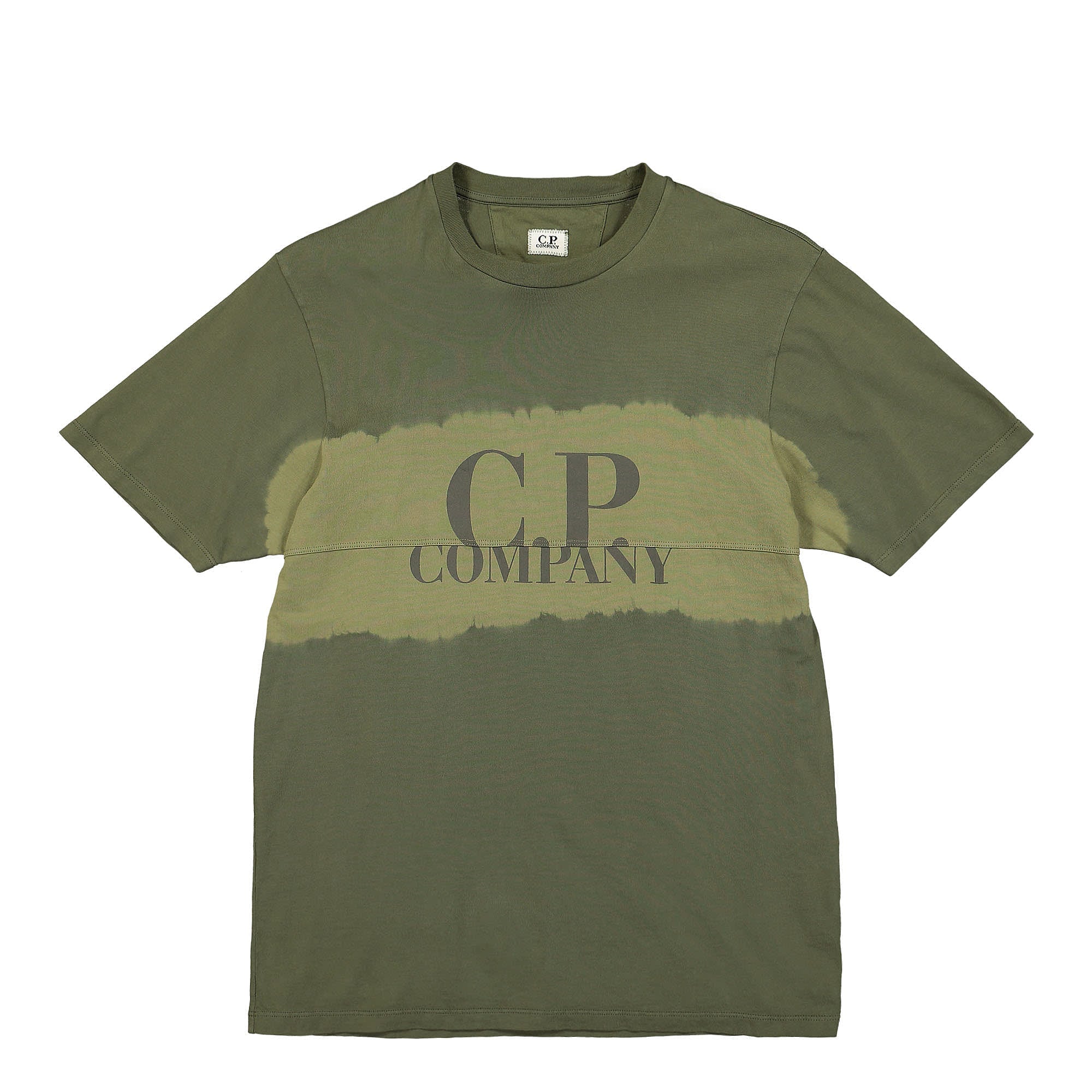 C.P. Company 24/1 Jersey Tie-Dye Logo T-Shirt Burnt Olive T-Shirts 12CMTS234A-005431S 999 | Overkill