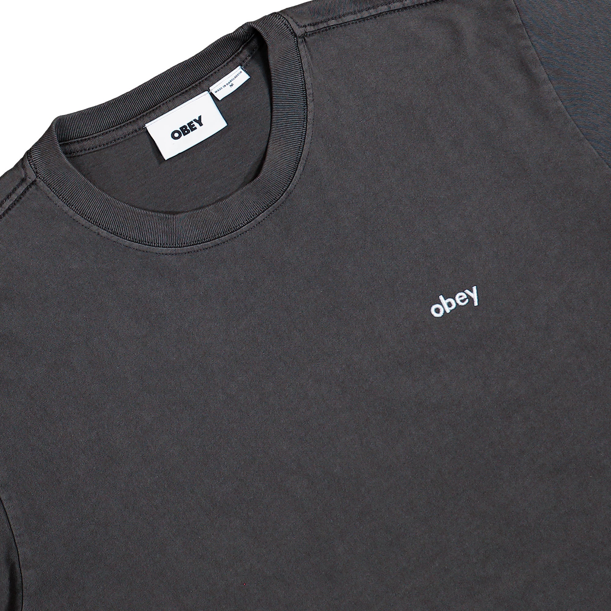 Obey Lowercase Pigment Tee SS Pigment Digital Black T-Shirts 131080353 Detailfoto | Overkill
