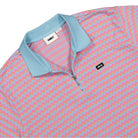 Obey Anno Jacquard Polo SS Sky Blue Multi Polo Shirts Close-up | Overkill