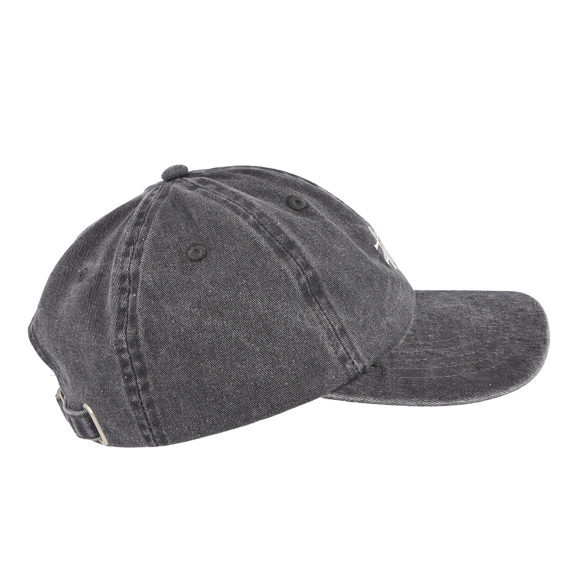 Stussy Washed Stock Low Pro Cap Charcoal Caps Close-up | Overkill